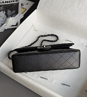 Chanel Classic Black Lamskin Gunmetal Hardware Bag - 15.5×25.5×6.5cm - 6