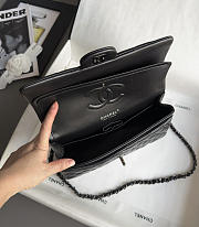 Chanel Classic Black Lamskin Gunmetal Hardware Bag - 15.5×25.5×6.5cm - 5