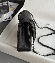 Chanel Classic Black Lamskin Gunmetal Hardware Bag - 15.5×25.5×6.5cm - 3