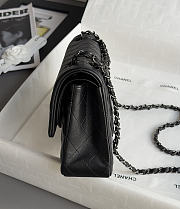 Chanel Classic Black Lamskin Gunmetal Hardware Bag - 15.5×25.5×6.5cm - 2