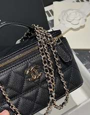 Chanel Long Vanity With Chain Grained Calfskin & Gold-Tone Metal Black - 17x9.5x8cm - 4