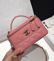 Chanel Long Vanity With Chain Grained Calfskin & Gold-Tone Metal Pink - 17x9.5x8cm - 3