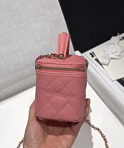 Chanel Long Vanity With Chain Grained Calfskin & Gold-Tone Metal Pink - 17x9.5x8cm - 2