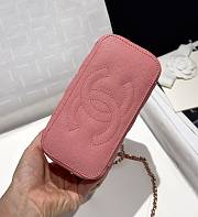 Chanel Long Vanity With Chain Grained Calfskin & Gold-Tone Metal Pink - 17x9.5x8cm - 4