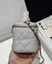 Chanel Long Vanity With Chain Grained Calfskin & Gold-Tone Metal Gray - 17x9.5x8cm - 5