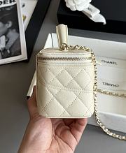 Chanel Long Vanity With Chain Grained Calfskin & Gold-Tone Metal Off White - 17x9.5x8cm - 5