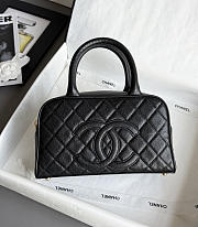 Chanel Bowling Bag Caviar & Gold Metal  Black - 27x16x9cm - 1