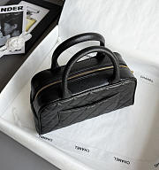 Chanel Bowling Bag Caviar & Gold Metal  Black - 27x16x9cm - 5