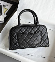 Chanel Bowling Bag Caviar & Gold Metal  Black - 27x16x9cm - 2