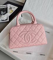 Chanel Bowling Bag Caviar & Gold Metal Pink - 27x16x9cm - 1