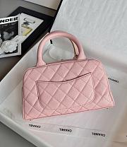 Chanel Bowling Bag Caviar & Gold Metal Pink - 27x16x9cm - 4