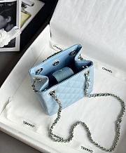 Chanel Mini Bucket Bag in Caviar & Light Gold-Tone Metal Light Blue - 16x15x10cm - 2