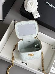 Chanel Small Vanity with Chain Shiny Calfskin Gold Tone Metal Light Blue - 11x8.5x7cm - 2