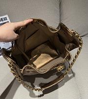 Chanel 25 Medium Handbag Metallic Grained Calfskin & Gold Metal Bronze - 40x30x15cm - 2