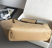 Chanel Maxi Shopping Bag Braided Raffia Calfskin & Gold-Tone Metal Dark Beige & Black - 59x36x13cm - 4