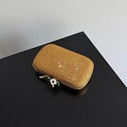 Bottega Veneta Knot Crystal Leather Minaudiere in Gold - 19x11.5x5cm - 3