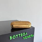 Bottega Veneta Knot Crystal Leather Minaudiere in Gold - 19x11.5x5cm - 2