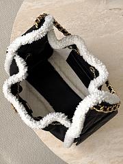 Chanel 25 Handbag Small Shearling Calfskin & Gold Metal Black - 30x26x14cm - 2