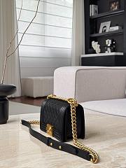 Small Boy Chanel Handbag Grained Calfskin & Gold-Tone Metal Black - 20.5x12x8.5cm - 4