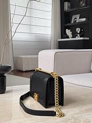 Boy Chanel Handbag Calfskin & Gold-Tone Metal Black - 25x15x9cm - 3