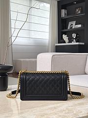 Boy Chanel Handbag Calfskin & Gold-Tone Metal Black - 25x15x9cm - 5