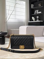 Boy Chanel Handbag Calfskin & Gold-Tone Metal Black - 25x15x9cm - 4