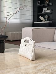 Chanel 31 Nano Shopping Bag Lambskin Gold Tone Metal White - 20.5x17.5x3.5cm - 3