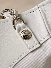 Chanel 31 Nano Shopping Bag Lambskin Gold Tone Metal White - 20.5x17.5x3.5cm - 2