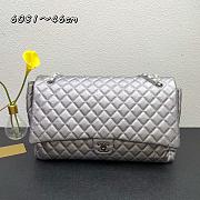 Chanel Classic XXL Travel Flap Grained Calfskin & Ruthenium-Finish Metal Silver - 46x26x14cm - 1