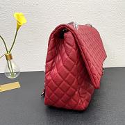 Chanel Classic XXL Travel Flap Grained Calfskin & Ruthenium-Finish Metal Red - 46x26x14cm - 5