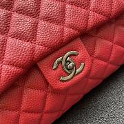 Chanel Classic XXL Travel Flap Grained Calfskin & Ruthenium-Finish Metal Red - 46x26x14cm - 6