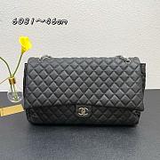 Chanel Classic XXL Travel Flap Grained Calfskin & Ruthenium-Finish Metal Black - 46x26x14cm - 1