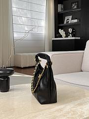 Chanel Hobo Bag Shiny Calfskin & Gold-Tone Metal Black - 24x20x10cm - 4