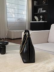 Chanel Maxi Hobo Bag Lambskin & Gold-Tone Metal Black - 38x35x14cm - 2