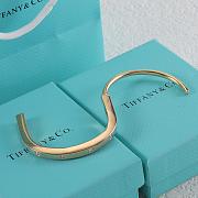 Tiffany Lock Bangle in Rose/ Yellow/ White Gold with Diamond Accents - 6
