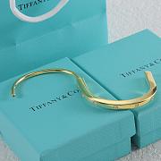 Tiffany Lock Bangle in Rose/ Yellow/ White Gold with Diamond Accents - 4
