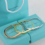 Tiffany Lock Bangle in Rose/ Yellow/ White Gold with Diamond Accents - 3