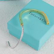 Tiffany Lock Bangle in Yellow and White Gold with Half Pavé Diamonds - 6