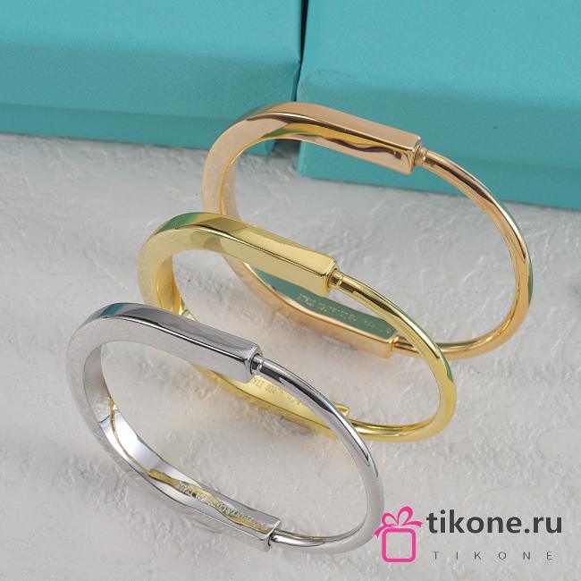 Tiffany Lock Bangle in Yellow/ Rose/ White Gold - 1