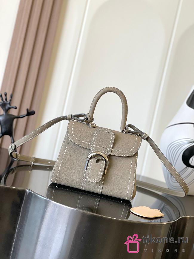 Delvaux Brillant Mini Surpique Rodeo Calf Ivory - 20x16x11.5cm - 1