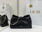 Small Dior Bow Bag Black Lambskin - 26x16x10cm - 5