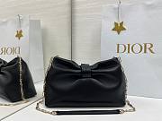 Small Dior Bow Bag Black Lambskin - 26x16x10cm - 3