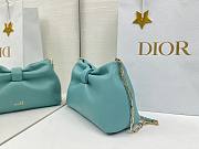 Small Dior Bow Bag Bleu Tourmaline Lambskin - 26x16x10cm - 6
