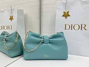 Small Dior Bow Bag Bleu Tourmaline Lambskin - 26x16x10cm - 2