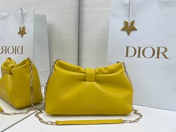 Small Dior Bow Bag Buttercup Lambskin - 26x16x10cm