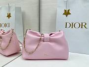 Small Dior Bow Bag Light Pink Lambskin - 26x16x10cm - 4