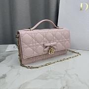 My Dior Mini Bag Rose Soupir Cannage Lambskin - 21x11.5x4.5cm  - 6