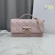 My Dior Mini Bag Rose Soupir Cannage Lambskin - 21x11.5x4.5cm  - 3