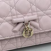 My Dior Mini Bag Rose Soupir Cannage Lambskin - 21x11.5x4.5cm  - 2