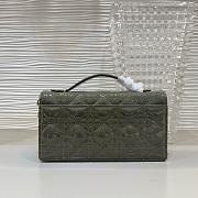 My Dior Mini Bag Olive Taupe Patent Cannage Calfskin - 21x11.5x4.5cm - 5